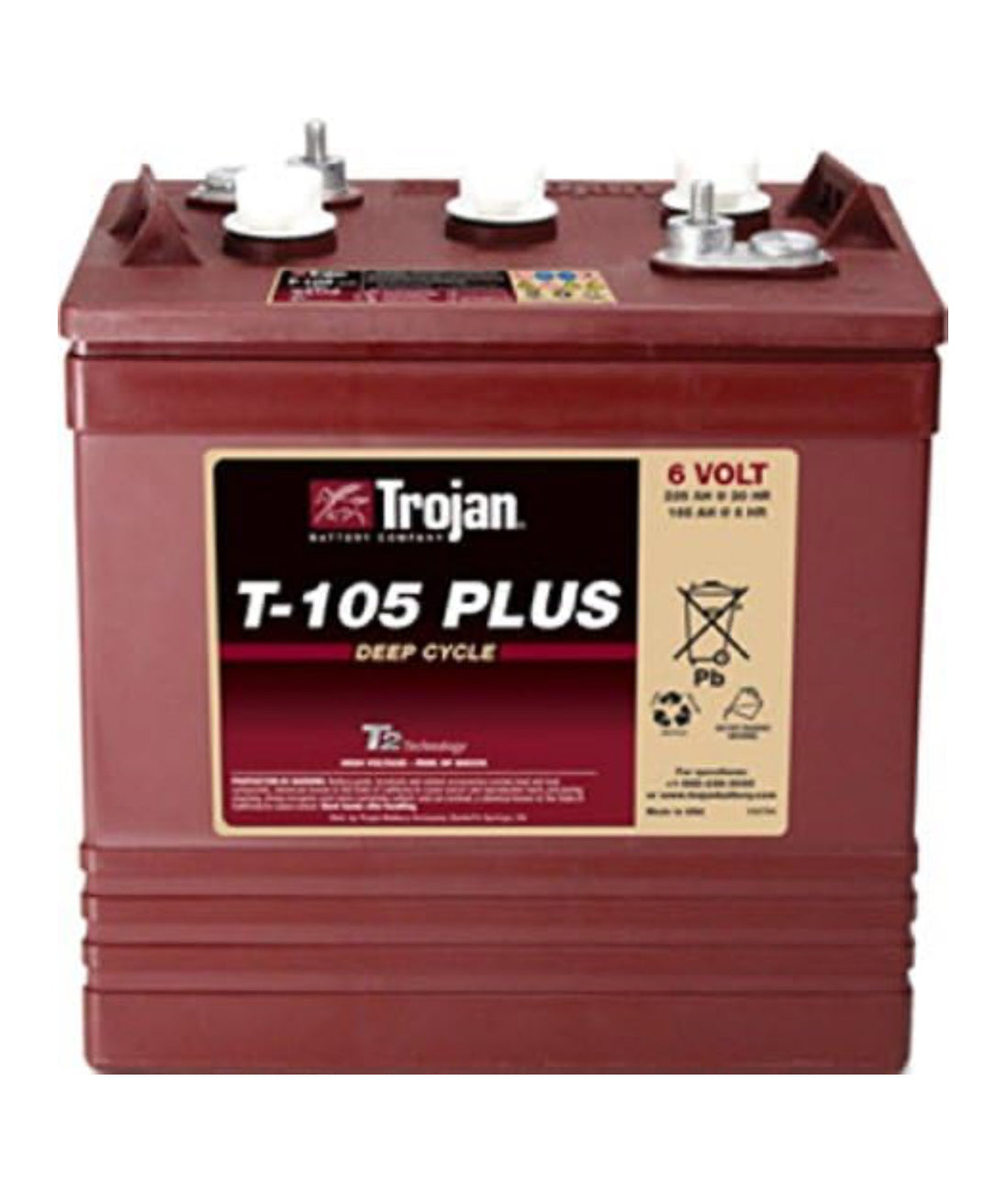 T105 Batterie Trojan T105 plus 6V 225A
