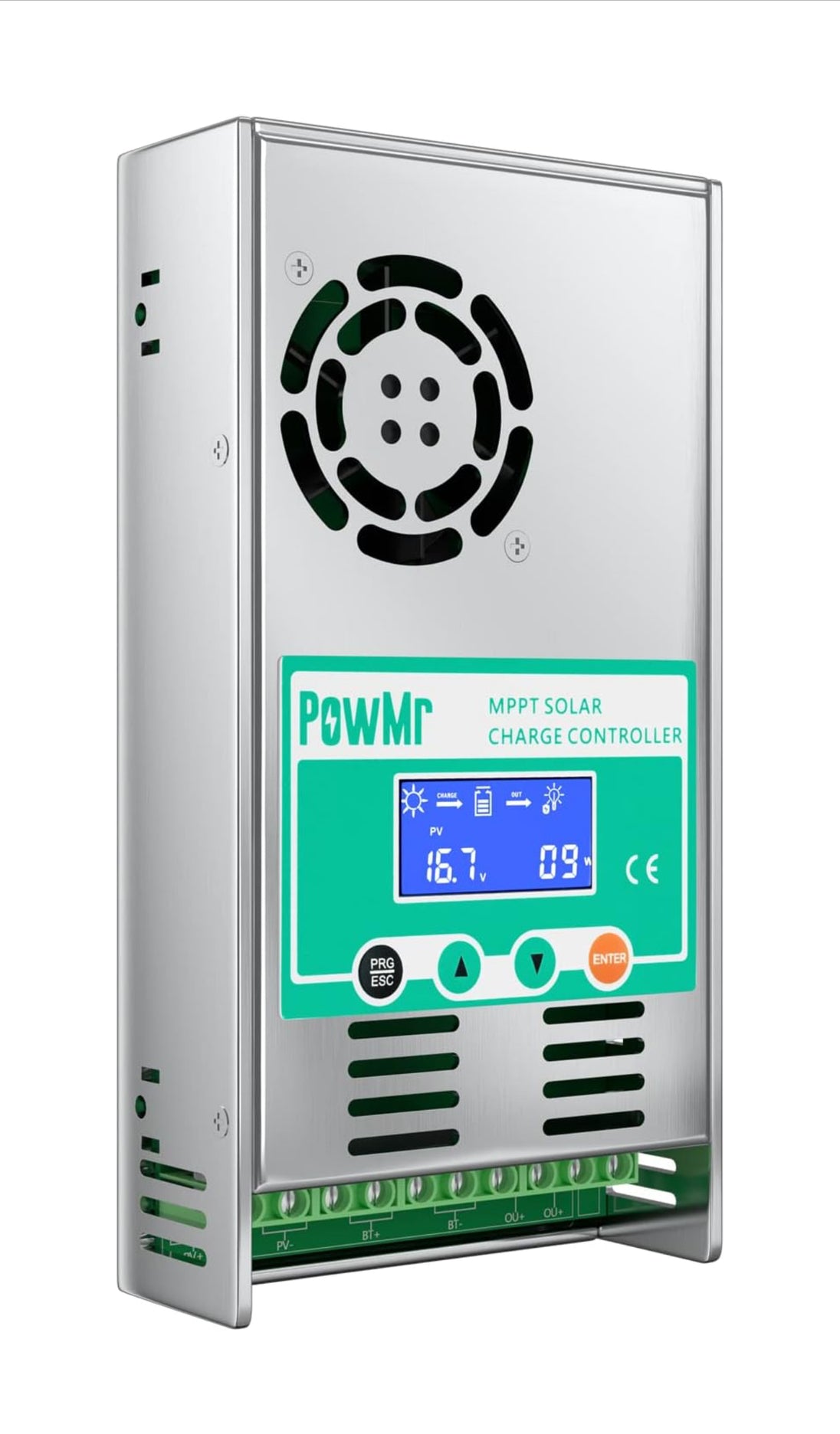 Contrôleur Charge Solaire MPPT 1200W 20A 24V-72V LCD - Régulateur Panneaux Solaires Batterie Lithium Avec Ventilateur